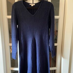 Coldwater Creek Navy Blue Long Sleeve sweater Dress